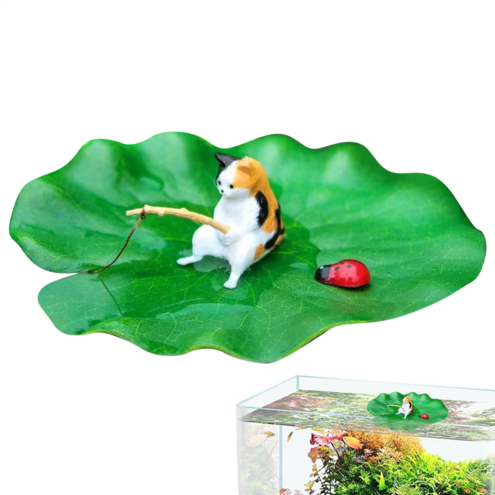 Aquarium Plants Live - Aquarium Decor Floating Cat Fishing Aquarium