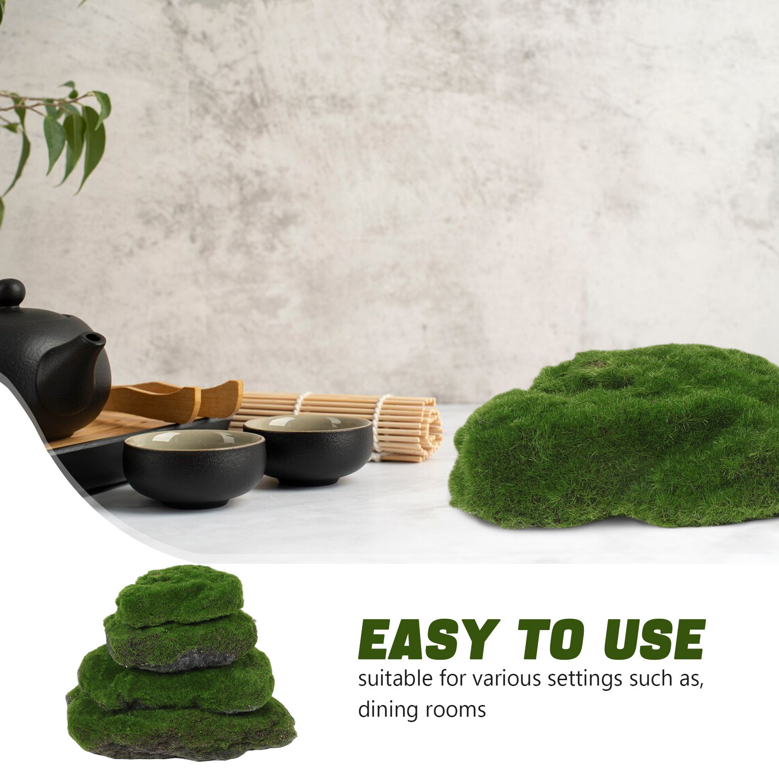 4Pcs Decorative Faux Moss Ston - Aquarium Moss recension och pris