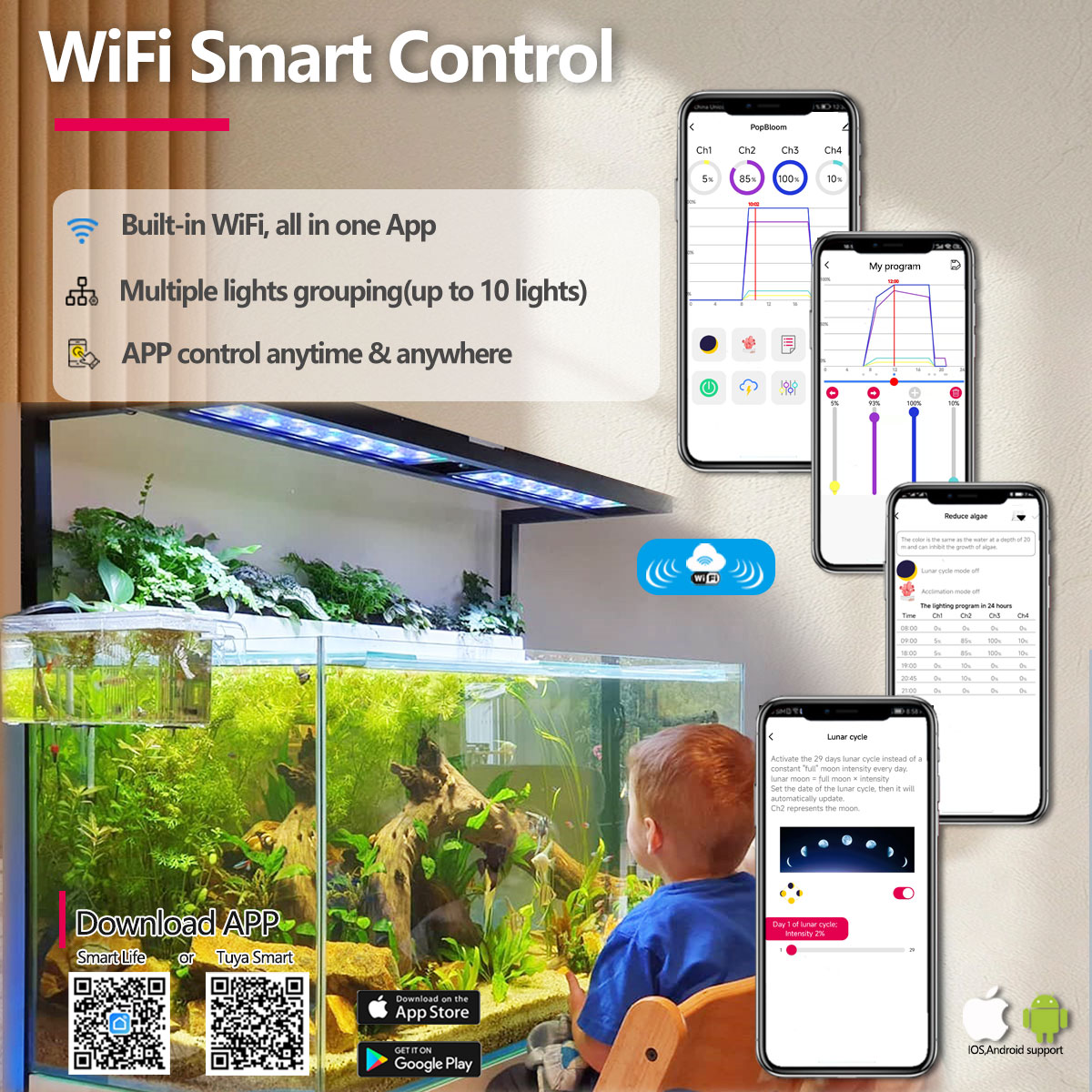 PopBloom H54 H75 WiFi Full Spe - Aquarium Plant Light recension och pris