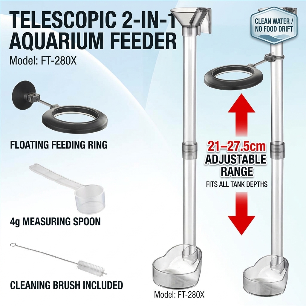 Acrylic Telescopic Fish Feeder - Aquarium Fertilizer recension och pris