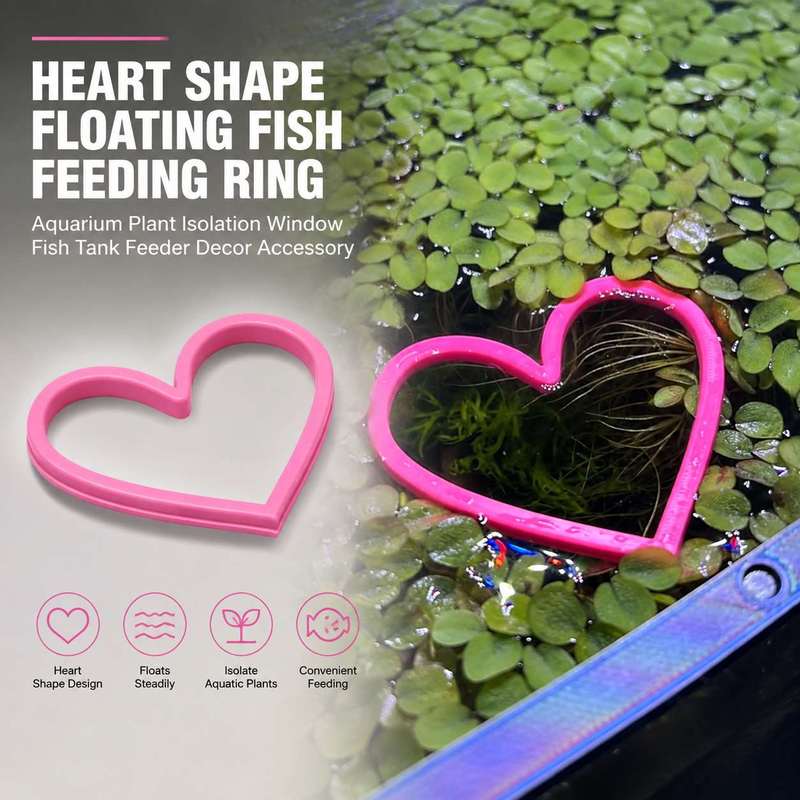 Heart Shaped Floating Fish Fee - Aquarium Fertilizer recension och pris